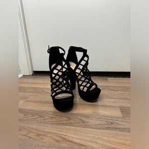 Black platform heels